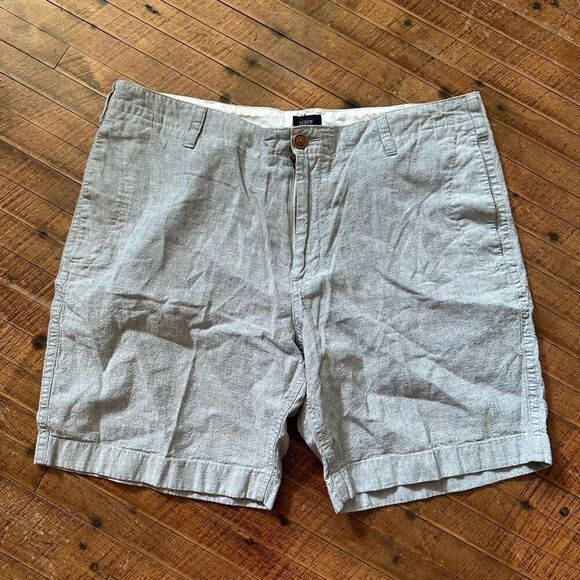 J Crew heathered gray flat front 38 preppy minimalist shorts - Picture 1 of 3